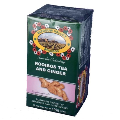 Rooibos tea, ginger flavour - available at Country Pantry