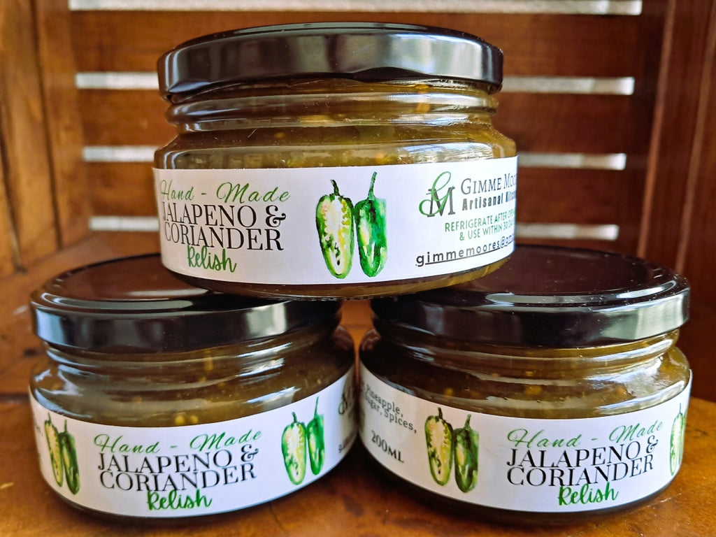Jalapeno & Coriander Relish available at Country Pantry.
