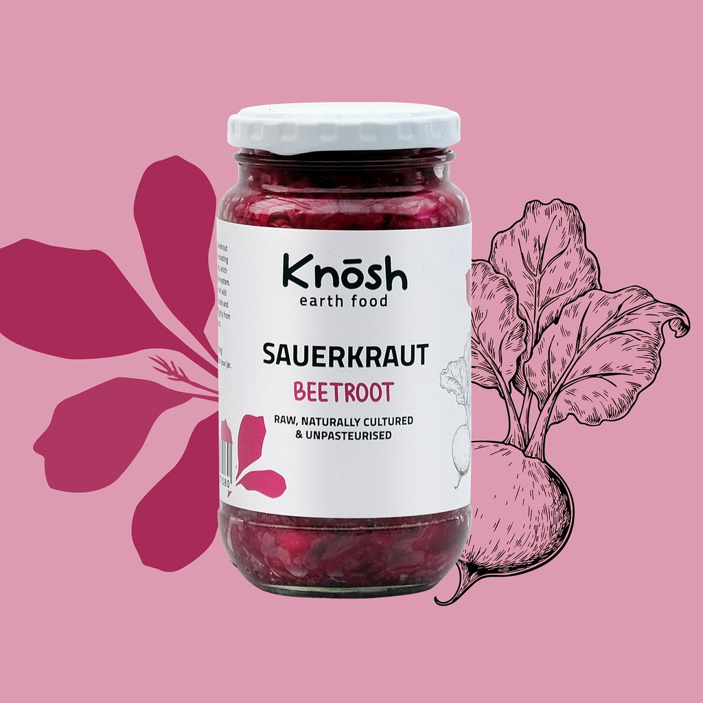 Sauerkraut, available at Country Pantry (Beetroot flavour)