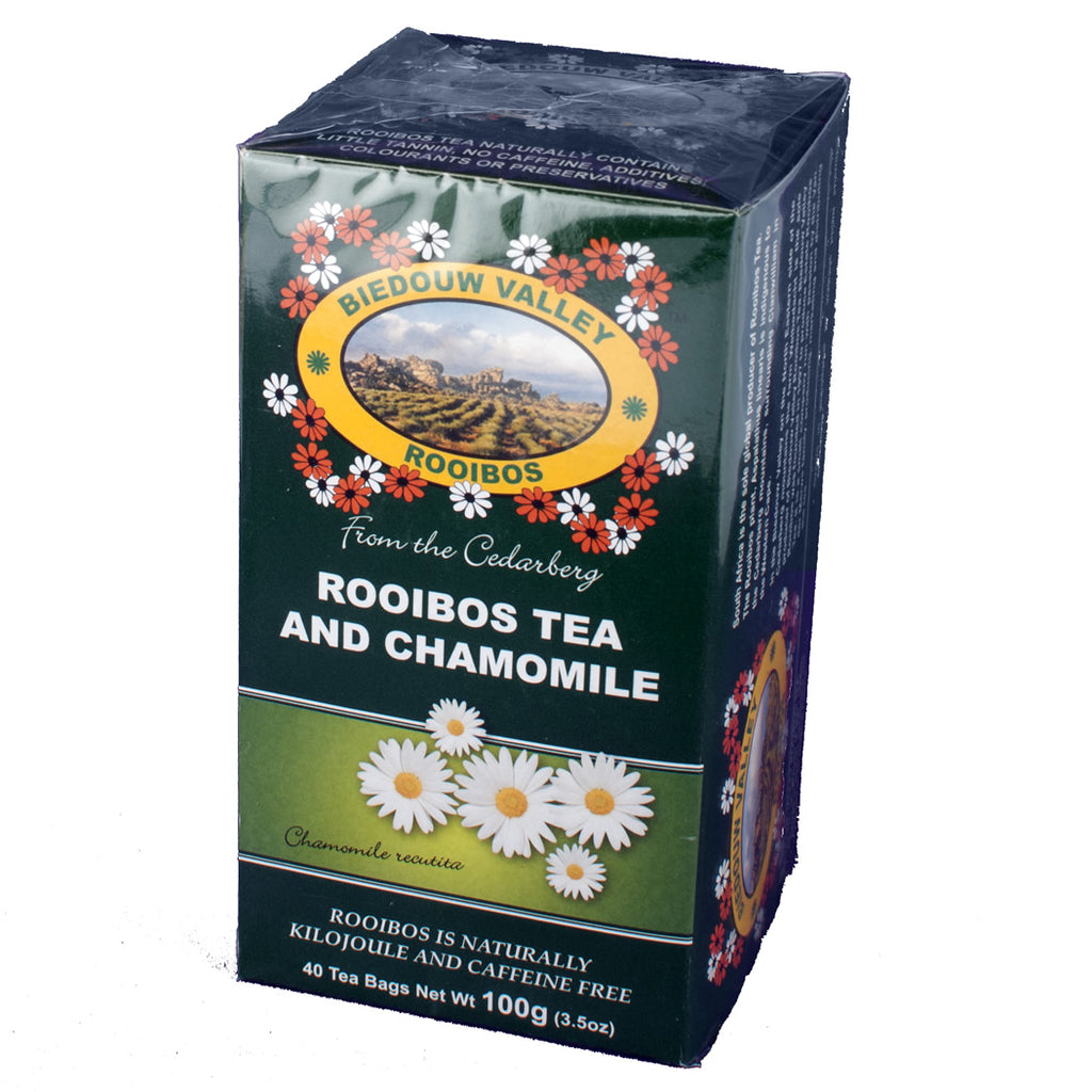 Rooibos tea, chamomile flavour - available at Country Pantry