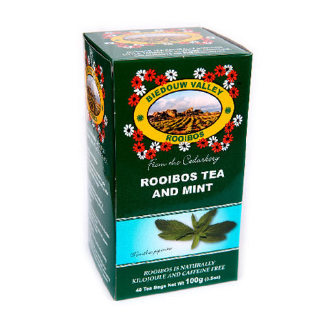 Rooibos tea, Mint flavour - available at Country Pantry