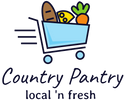 Country Pantry logo .Shopping cart fresh & local