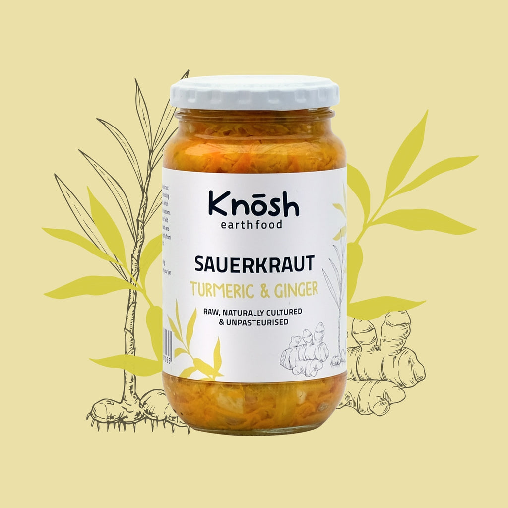 Sauerkraut, available at Country Pantry (Turmeric & Ginger flavour)