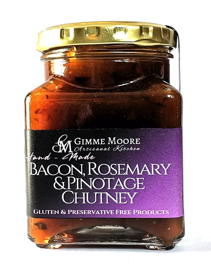 Bacon, Rosemary & Pinotage Chutney available at Country Pantry.